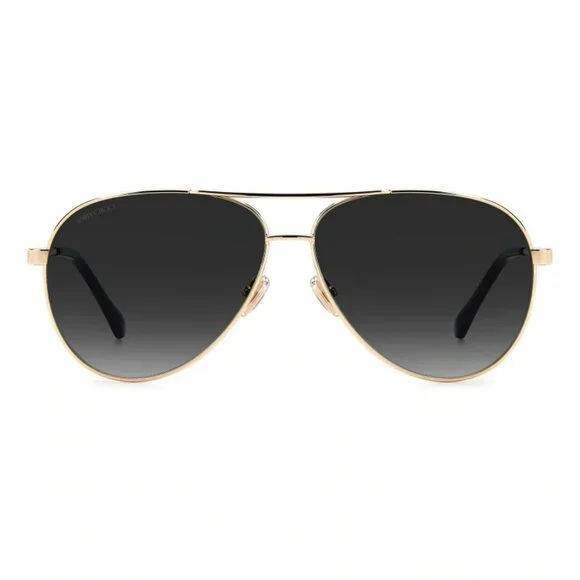 NEW JIMMY CHOO JIMENA/S 02M2 9O AVIATOR GOLD GREY WOMEN SUNGLASSES